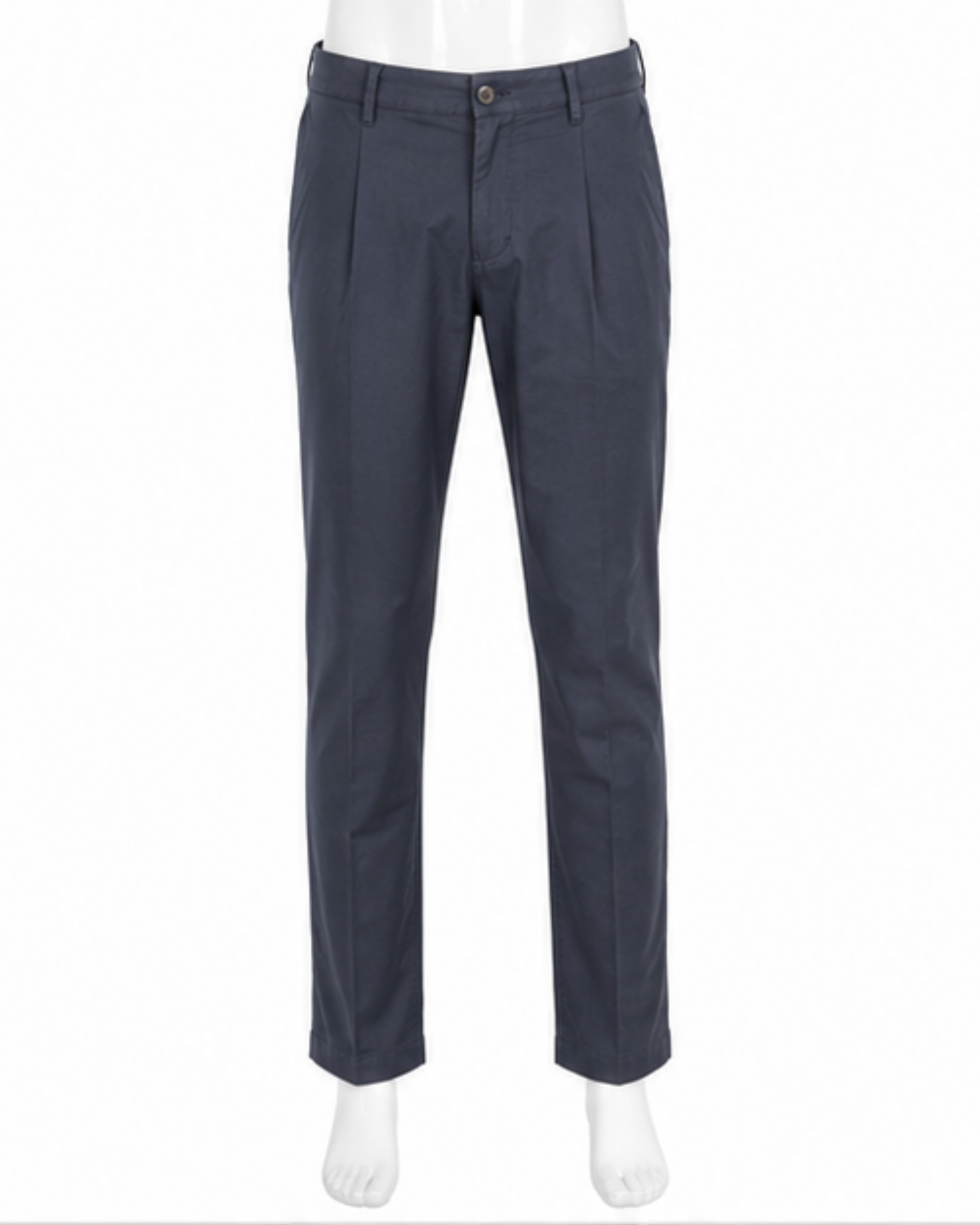Pantalone Uomo in Cotone Rasato Blu Navy - Sartoriale Elegante